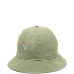 Cappello bucket ricamato in verde Barbour x paul smith - uomo 