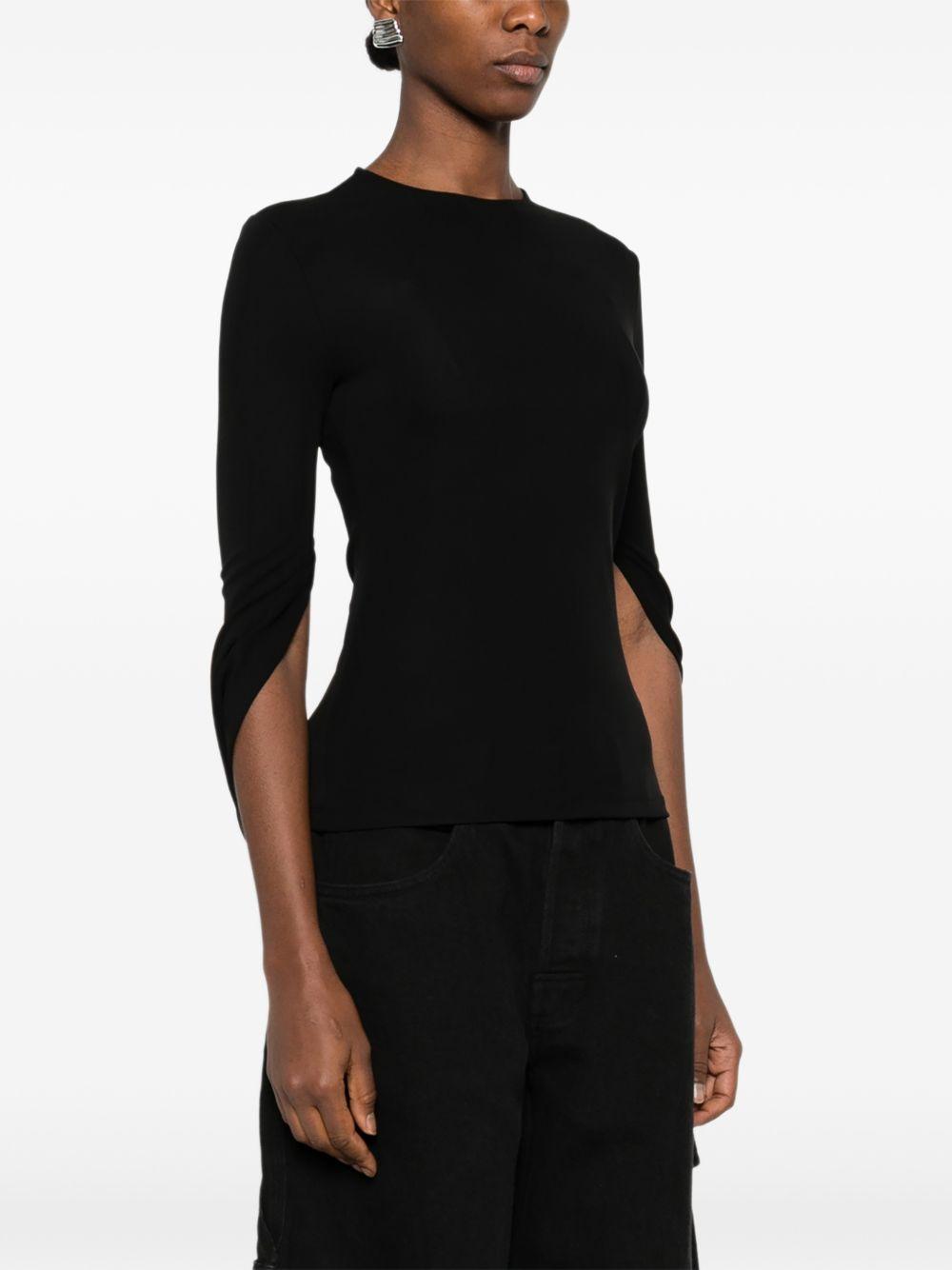 Top a maniche lunghe unite dietro in nero Alexander wang - donna 