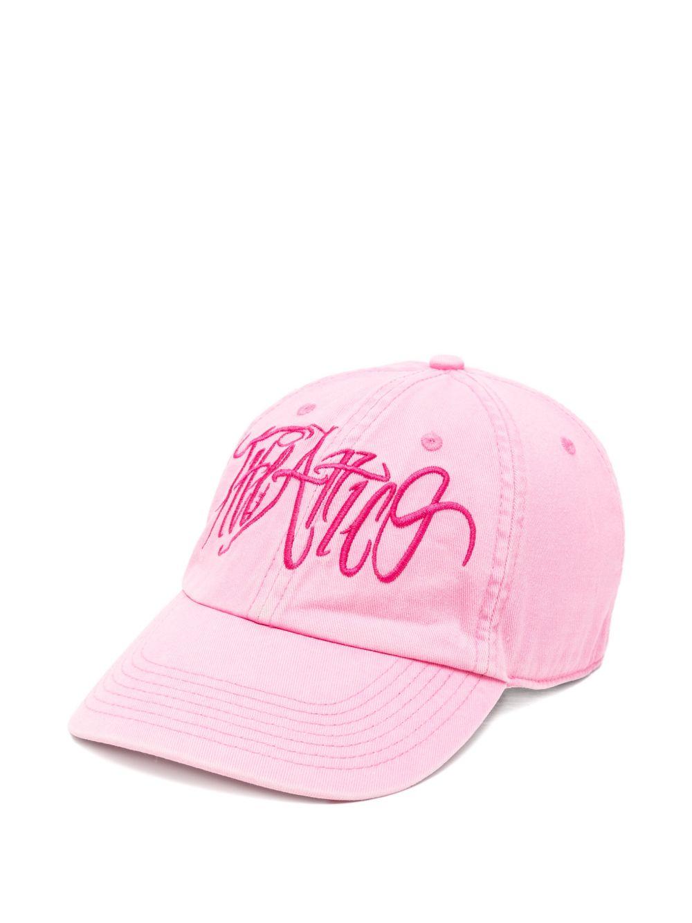 Cappello da baseball con logo in rosa The attico - donna 