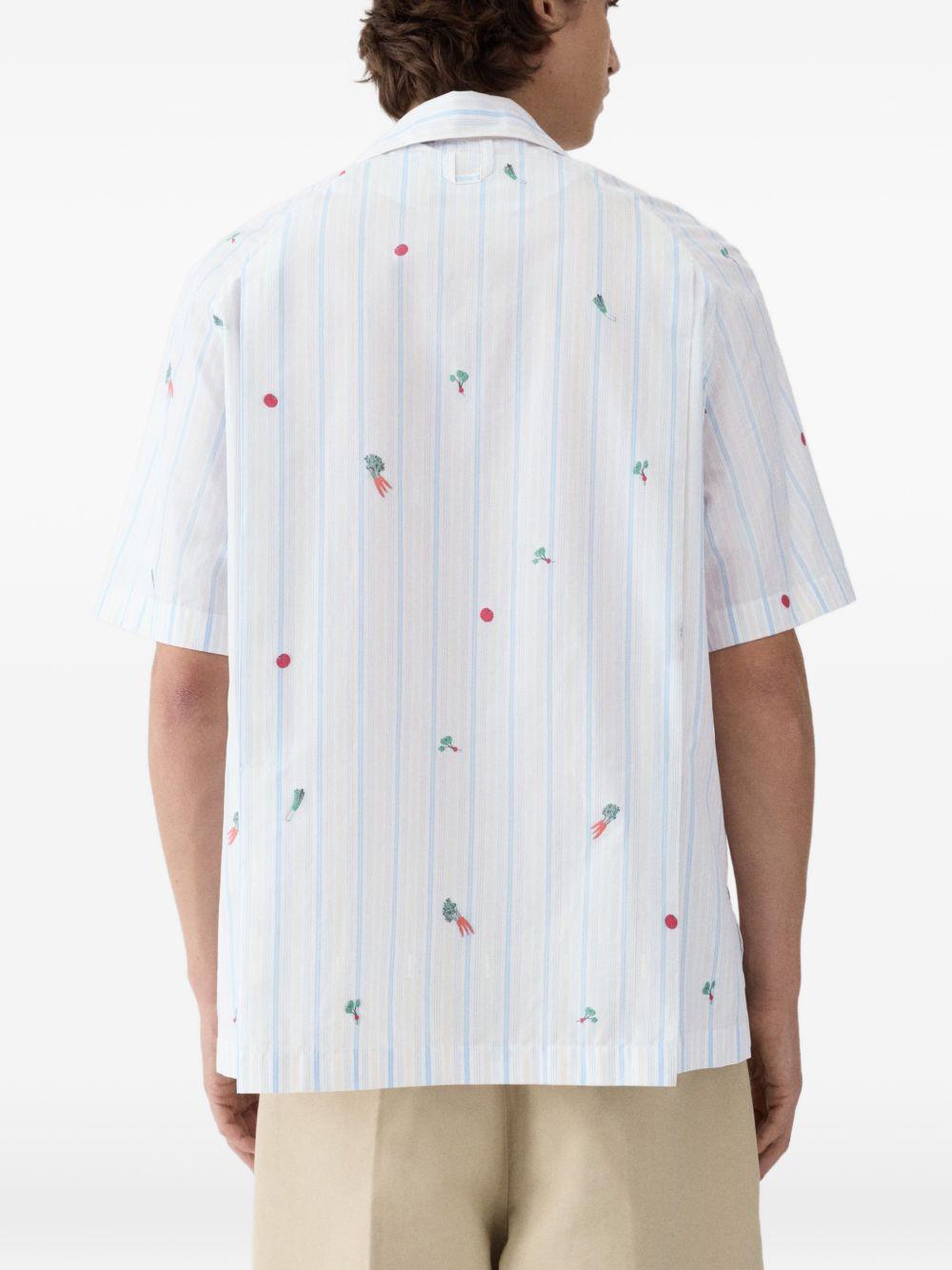 Camicia con stampa grafica la chemise romarin in bianco Jacquemus - uomo 