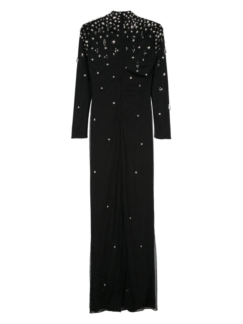 Abito lungo Catroux con cristalli in nero The New Arrivals - donna 