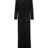 Abito lungo Catroux con cristalli in nero The New Arrivals - donna 