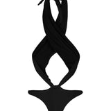 Costume intero con dettaglio cut-out in nero - REINA OLGA donna 