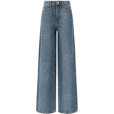 Jeans con effetto coccodrillo in blu Self-Portrait - donna 