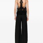 Top in pizzo con motivo floreale in nero Maurizio - donna 