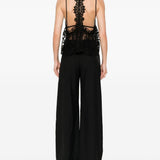 Top in pizzo con motivo floreale in nero Maurizio - donna 