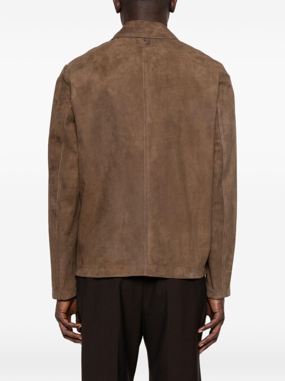 Giacca monopetto in pelle in beige Salvatore santoro - uomo 