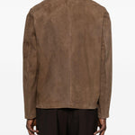 Giacca monopetto in pelle in beige Salvatore santoro - uomo 