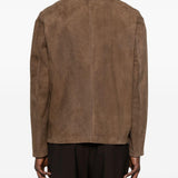 Giacca monopetto in pelle in beige Salvatore santoro - uomo 