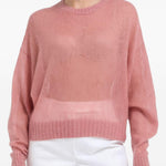 Maglione a maniche lunghe in rosa Brunello cucinelli - uomo 