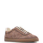 Sneakers in pelle scamosciata beige brunello cucinelli - uomo 