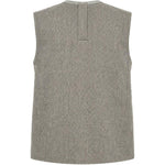 Top drappeggiato in jersey in grigio 