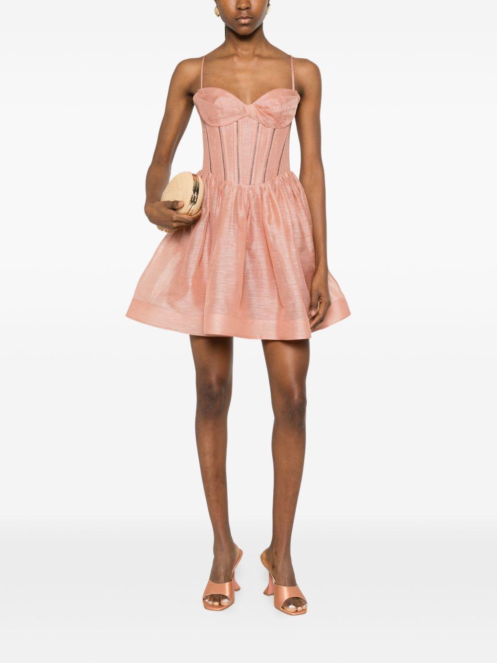 Abito mini Luna corsetto in rosa ZIMMERMANN - donna 