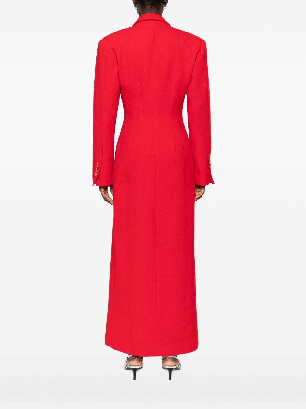 Abito lungo Tuxedo in rosso Rowen Rose - donna 
