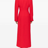 Abito lungo Tuxedo in rosso Rowen Rose - donna 