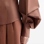 Camicia con maniche a sbuffo in rosa Brunello Cucinelli - donna 