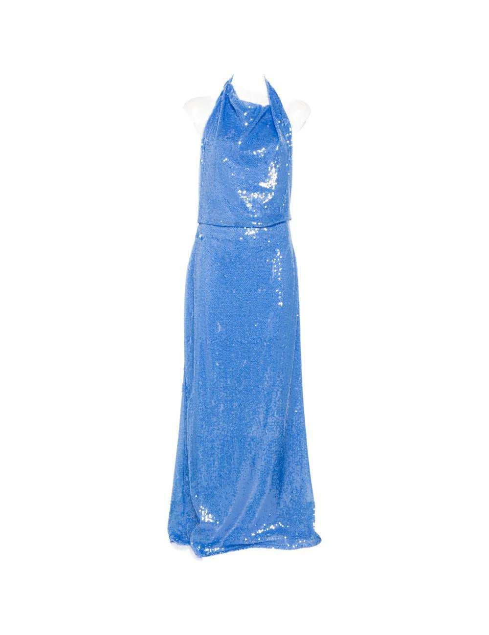 Abito drappeggiato reannon con paillettes in blu Simkhai - donna 