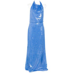 Abito drappeggiato reannon con paillettes in blu Simkhai - donna 