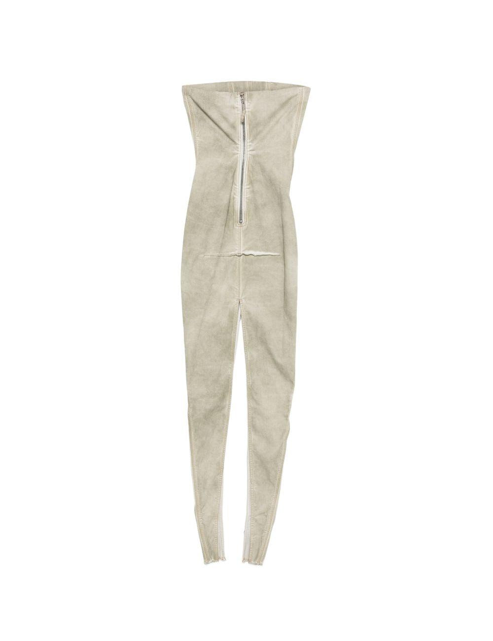 Abito lungo sliced rustier in grigio Rick Owens DRKSHDW - donna 