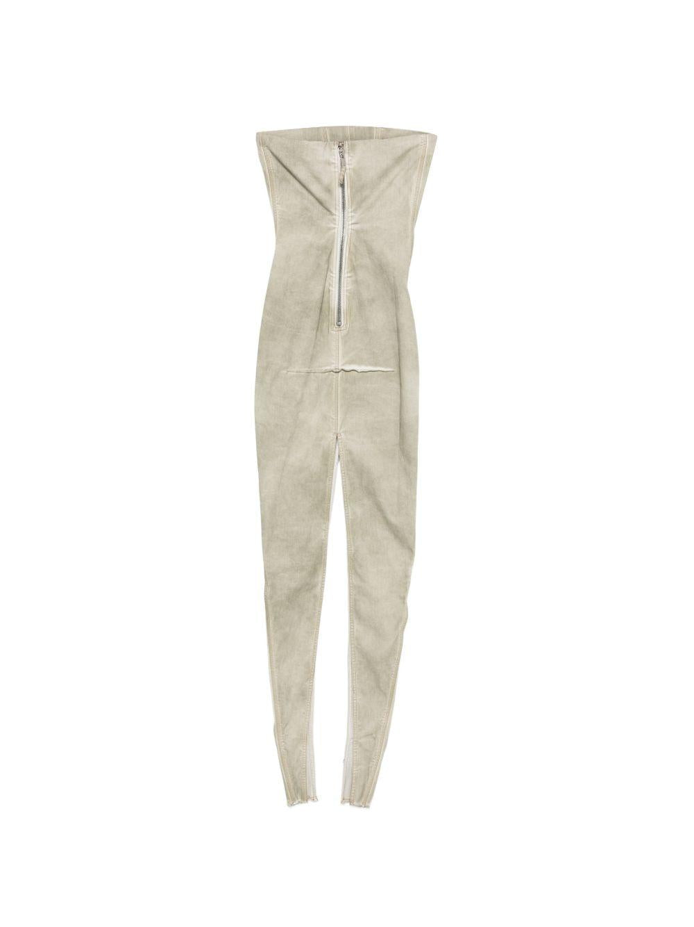 Abito lungo sliced rustier in grigio Rick Owens DRKSHDW - donna 