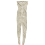 Abito lungo sliced rustier in grigio Rick Owens DRKSHDW - donna 