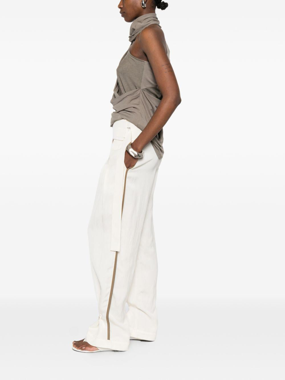 Pantaloni con taschein bianco Entire Studios - donna 
