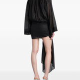 Abito mini indira con drapeggio in nero The andamane - donna 