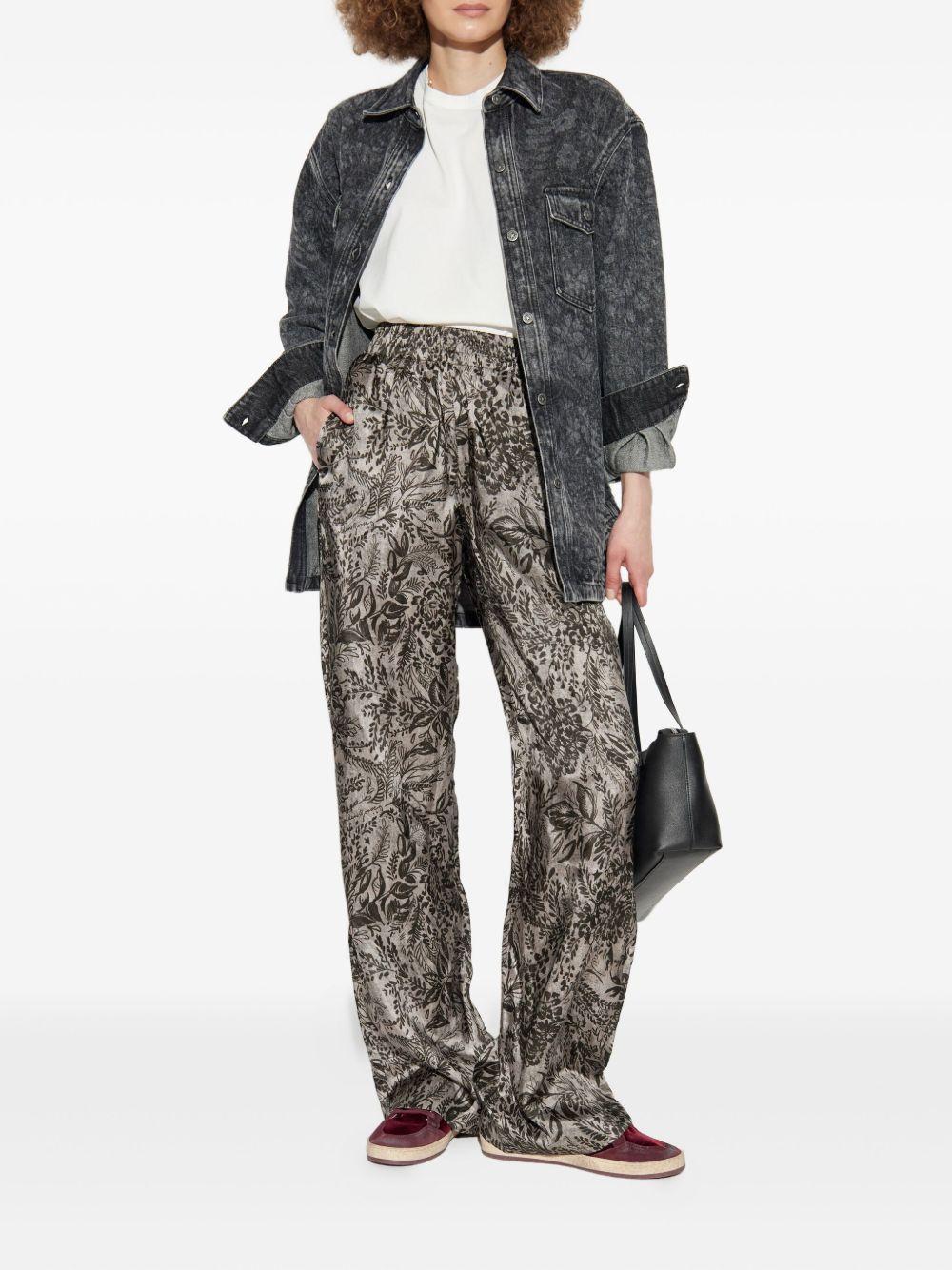 Pantaloni dritti con vita elasticizzata in grigio Golden goose - donna 