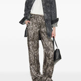 Pantaloni dritti con vita elasticizzata in grigio Golden goose - donna 