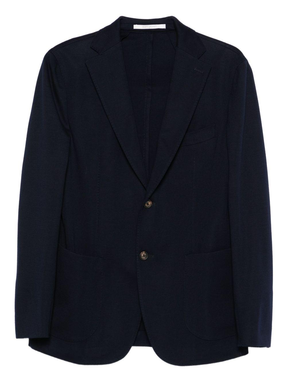 Blazer con applicazione in blu Eleventy - uomo 
