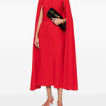Abito lungo con mantella  in rosso Roland mouret - donna 