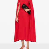 Abito lungo con mantella  in rosso Roland mouret - donna 