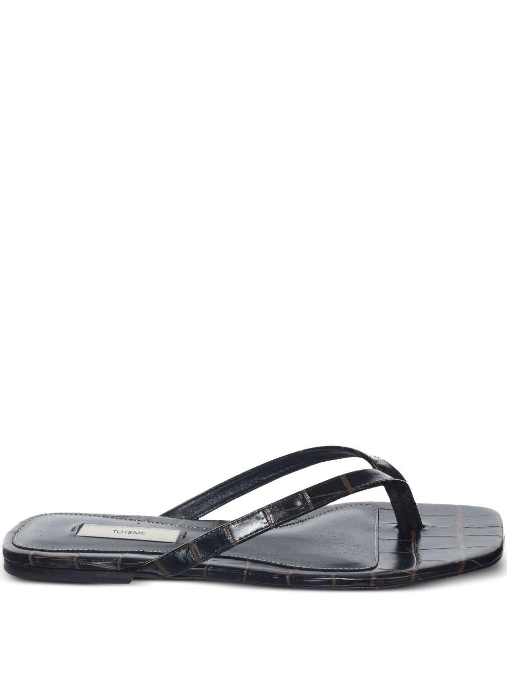Sandali infradito in marrone cocco toteme - donna 