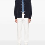 Jeans a gamba dritta in bianco Brunello cucinelli - uomo 