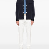 Jeans a gamba dritta in bianco Brunello cucinelli - uomo 