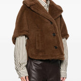 Mantella corvino in marrone max mara - donna 