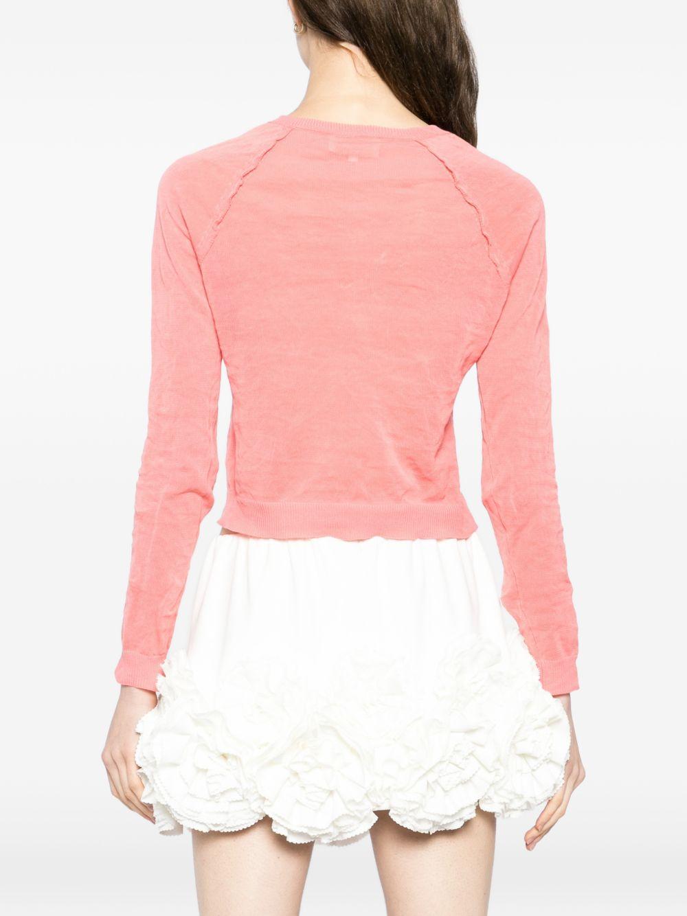 Cardigan con ricamo in rosa Shushu/tong - donna 