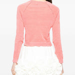 Cardigan con ricamo in rosa Shushu/tong - donna 