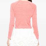 Cardigan con ricamo in rosa Shushu/tong - donna 