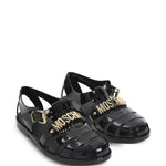 Sandali con logo in nero Moschino - donna 