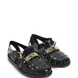 Sandali con logo in nero Moschino - donna 