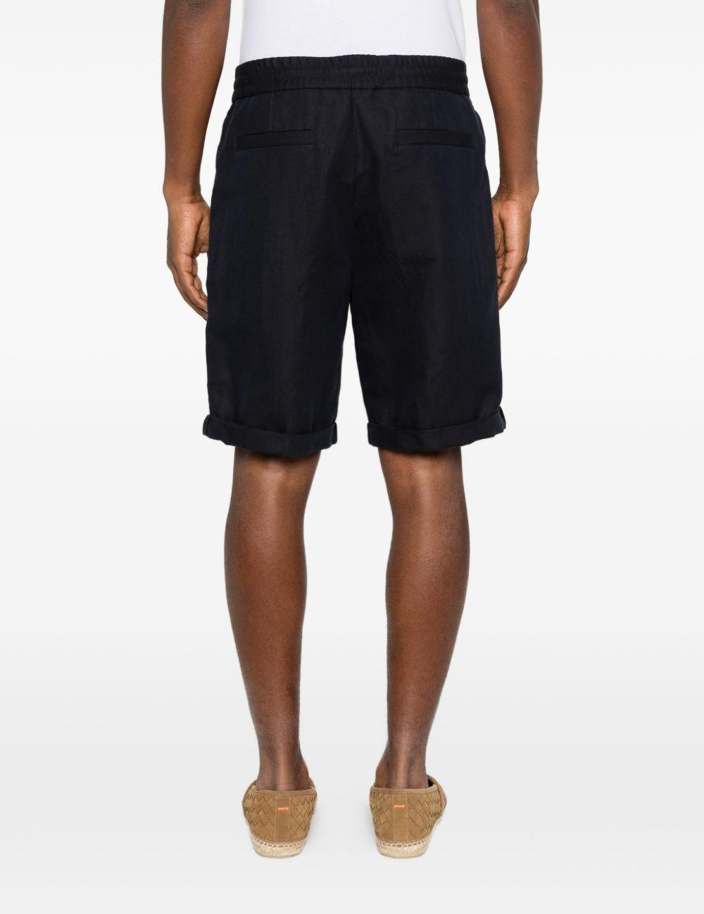Pantaloncini con coulisse in blu Brunello cucinelli - uomo 