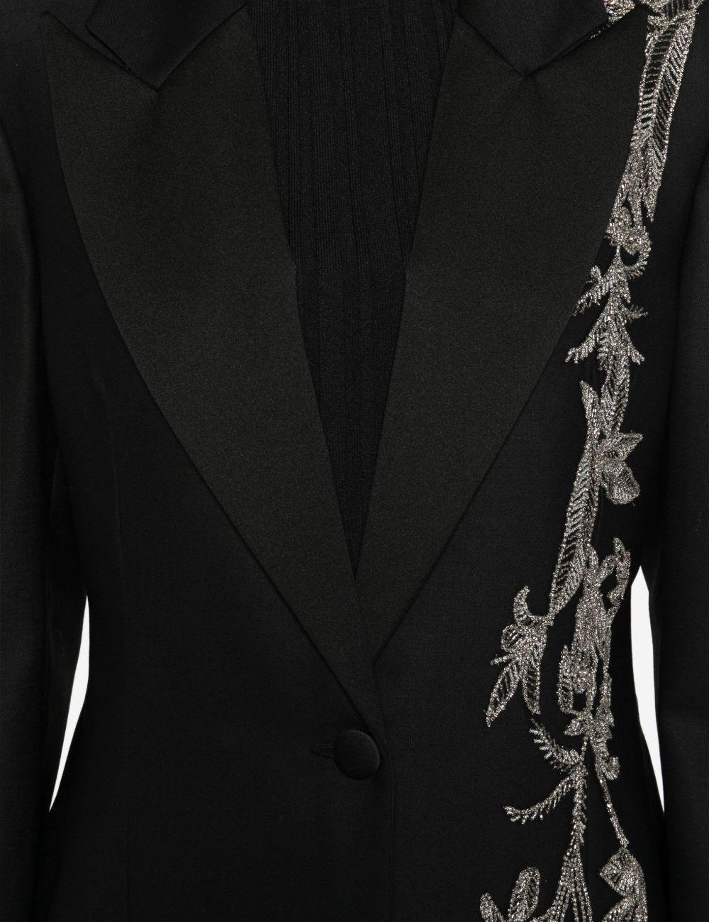 Blazer monopetto Lesia con decorazione in nero Costarellos - donna 