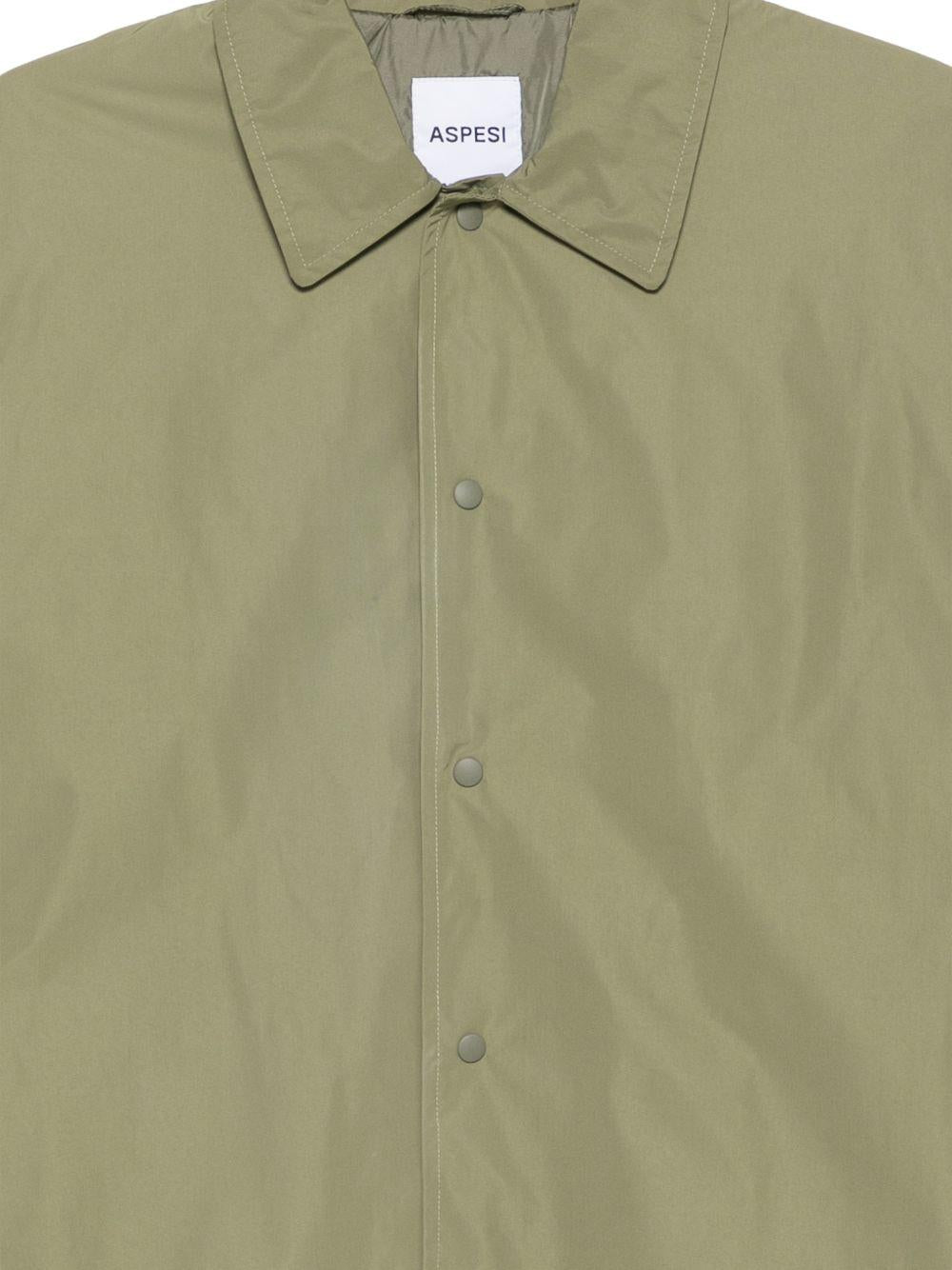 Camicia a maniche lunghe pollard in verde Aspesi - uomo 