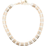 Collana con barretta bicolore in oro Rosantica - donna 