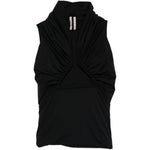 Top in jersey drappeggiato in nero Rick owens - donna 