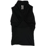 Top in jersey drappeggiato in nero Rick owens - donna 