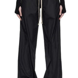 Pantaloni a gamba dritta con coulisse in nero Rick Owens x Moncler - uomo 