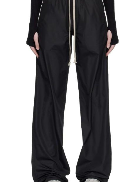 Pantaloni a gamba dritta con coulisse in nero Rick Owens x Moncler - uomo 