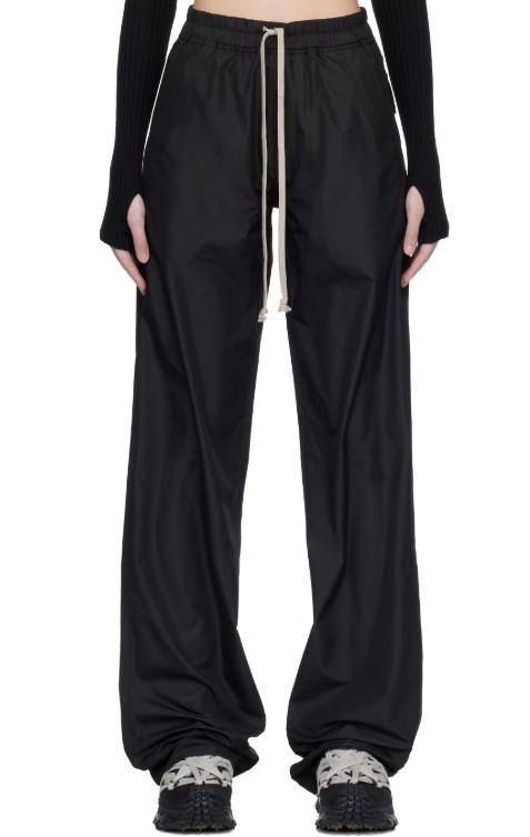 Pantaloni a gamba dritta con coulisse in nero Rick Owens x Moncler - uomo 